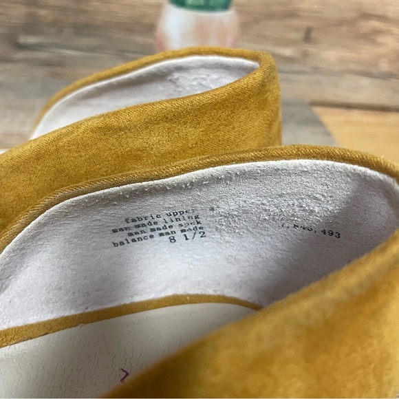 ModCloth mustard Yellow Weave Between pointy toe ballet flats women’s size 8.5 - Picture 4 of 6